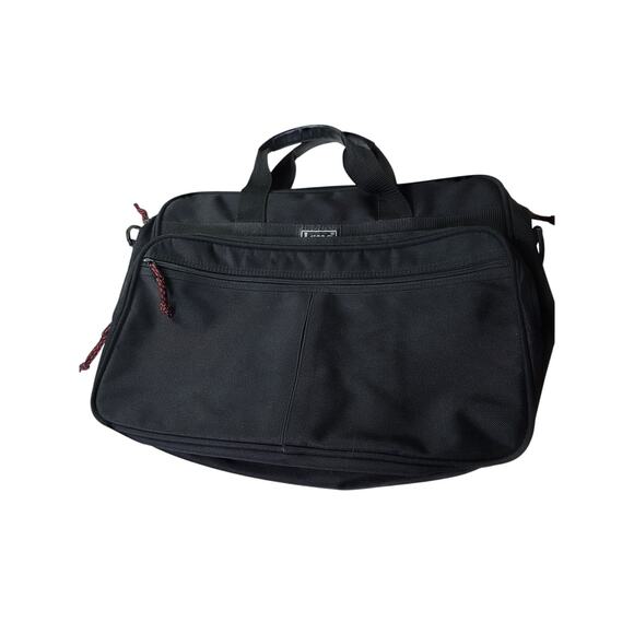 LUCAS Black Laptop Carryon Office Multi-Pockets 18"x12" Bag Satchel Briefcase - Picture 1 of 9